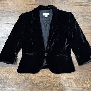 LOFT Women's Black Velvet Blazer